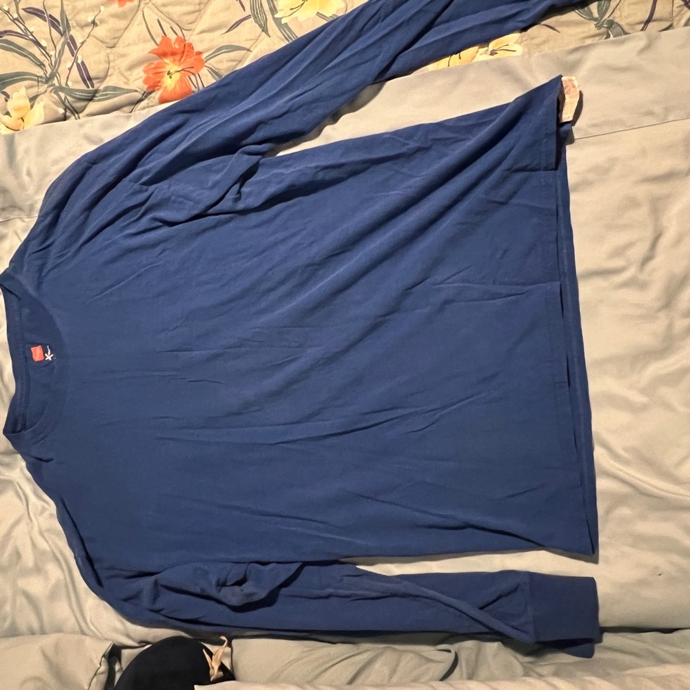 Hanes Blue Long Sleeve Tee for Everyday Comfort